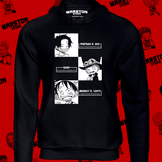 Polerón One Piece - Monkey D. Luffy - Ace - Sabo