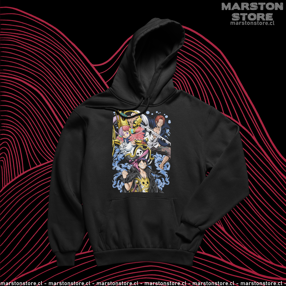 Polerón One Piece Film Red - Uta - Shanks - Monkey D. Luffy