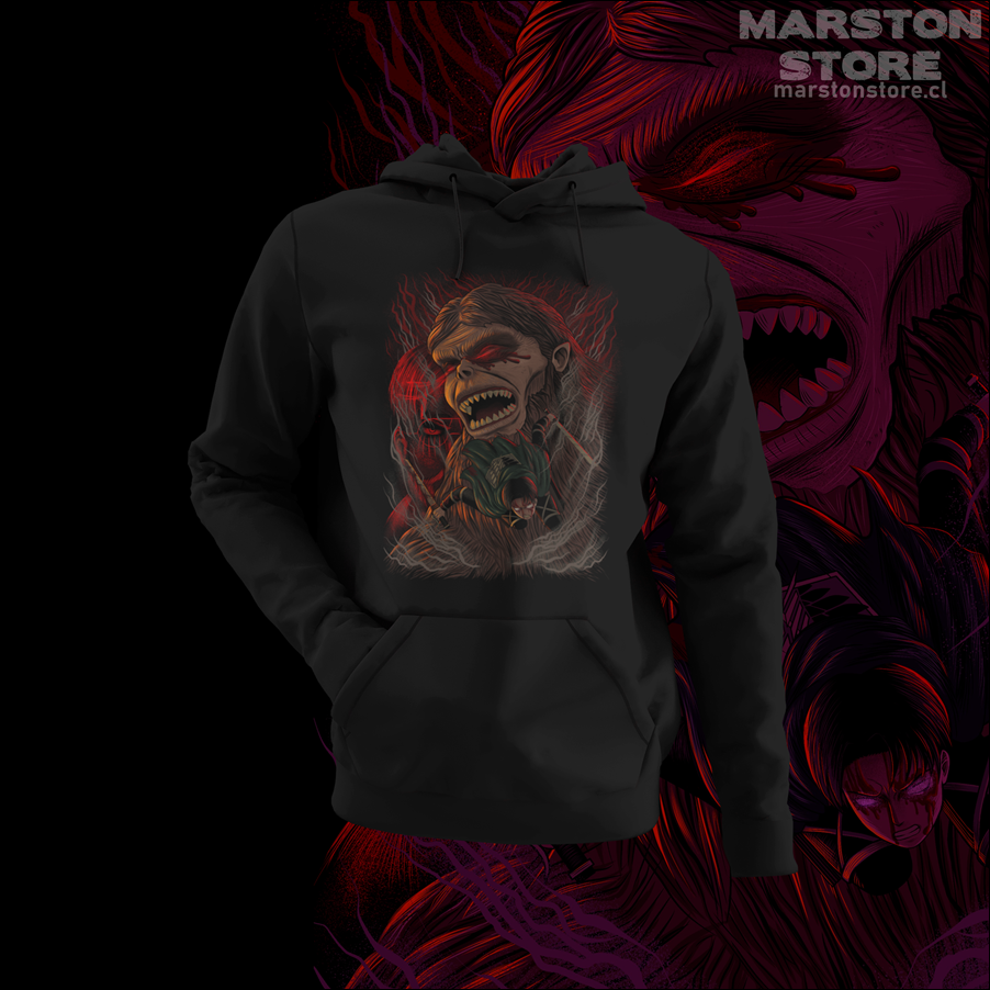 Polerón Shingeki no Kyojin - Levi Ackerman x Titán Bestia