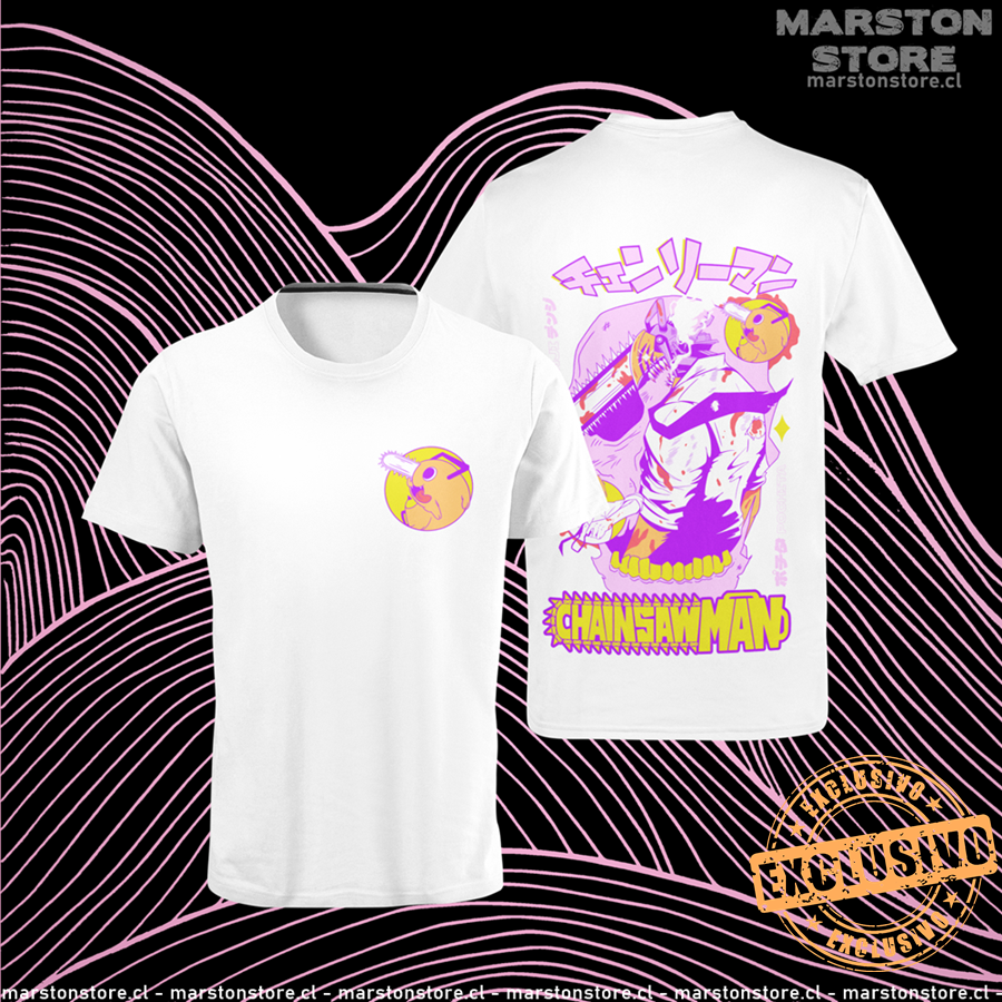 Polera Chainsaw man - Denji x Pochita