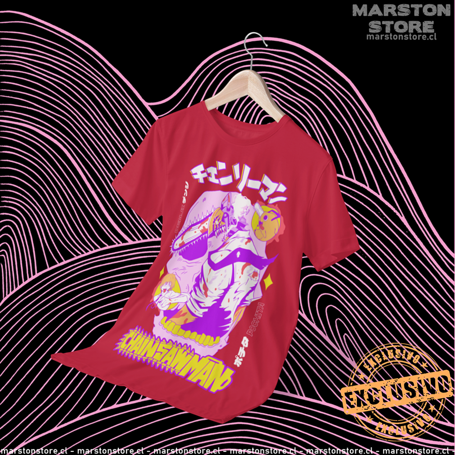 Polera Chainsaw man - Denji x Pochita