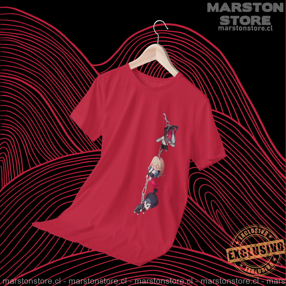Polera Chainsaw Man - Denji - Power - Aki (sólo frontal)