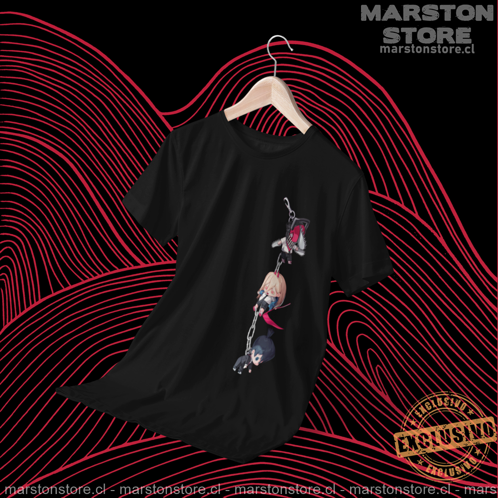 Polera Chainsaw Man - Denji - Power - Aki (sólo frontal)