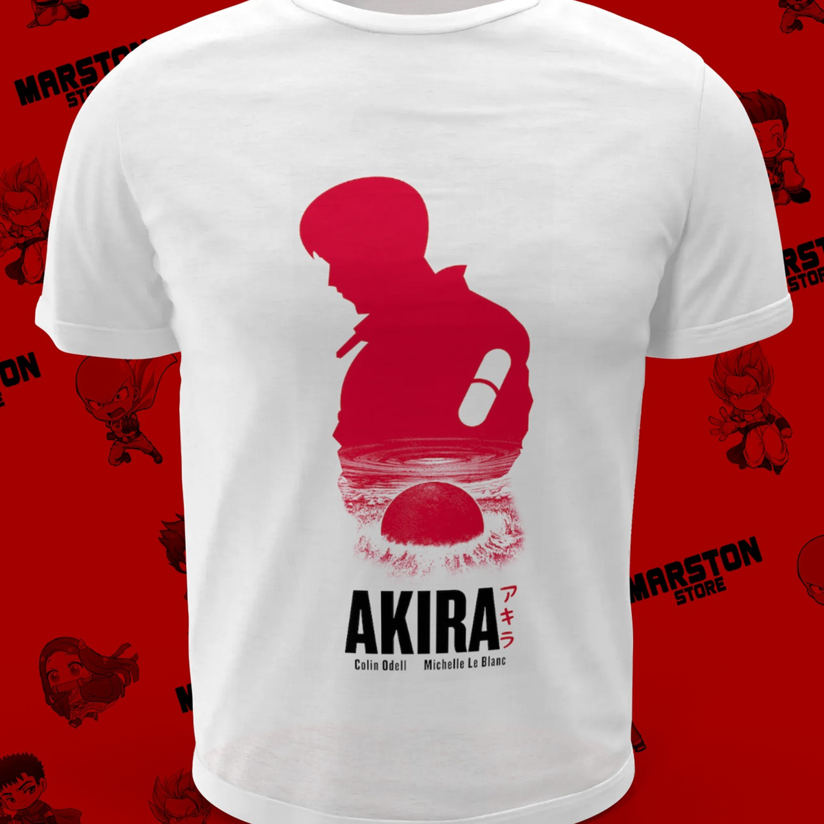 Polera blanca de Akira con Shotaro Kaneda