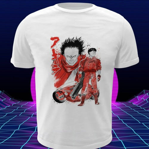 Polera blanca de Akira con Shotaro Kaneda y Tetsuo Shima
