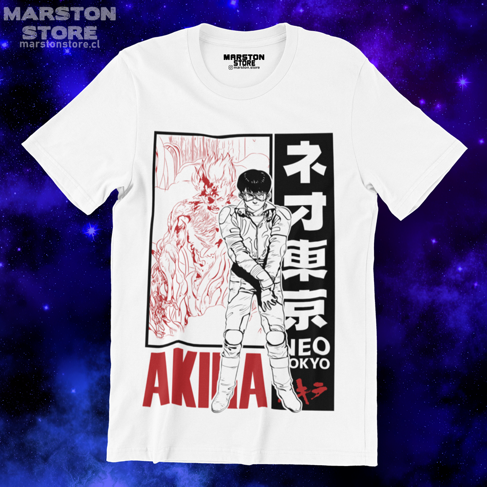 Polera blanca de Akira con Shotaro Kaneda y Tetsuo Shima