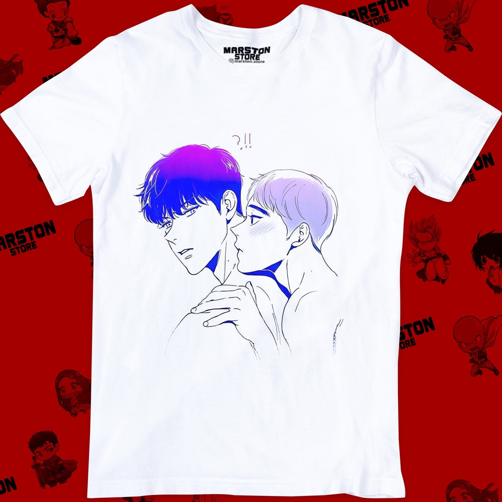 Polera blanca de BJ Alex con Ahn Jiwon y Nam Dong-Gyun
