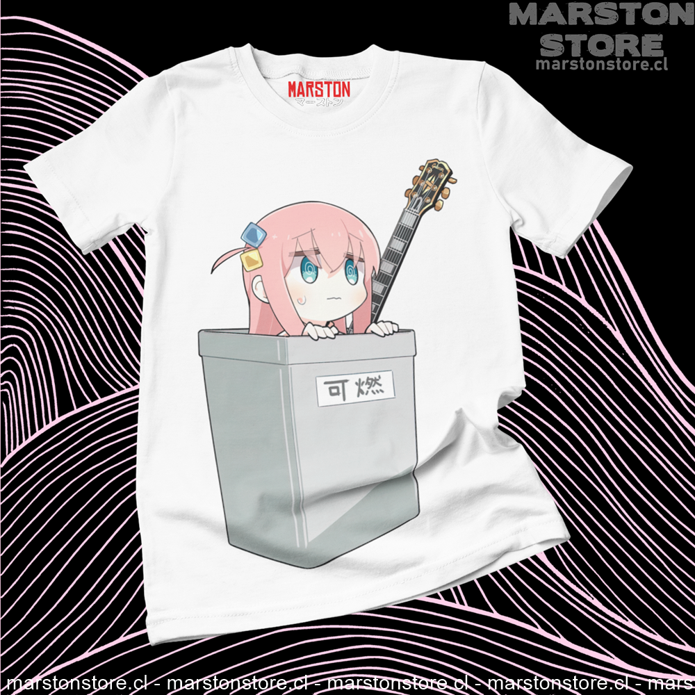 Polera blanca de Bocchi the Rock! con Hitori Gotoh