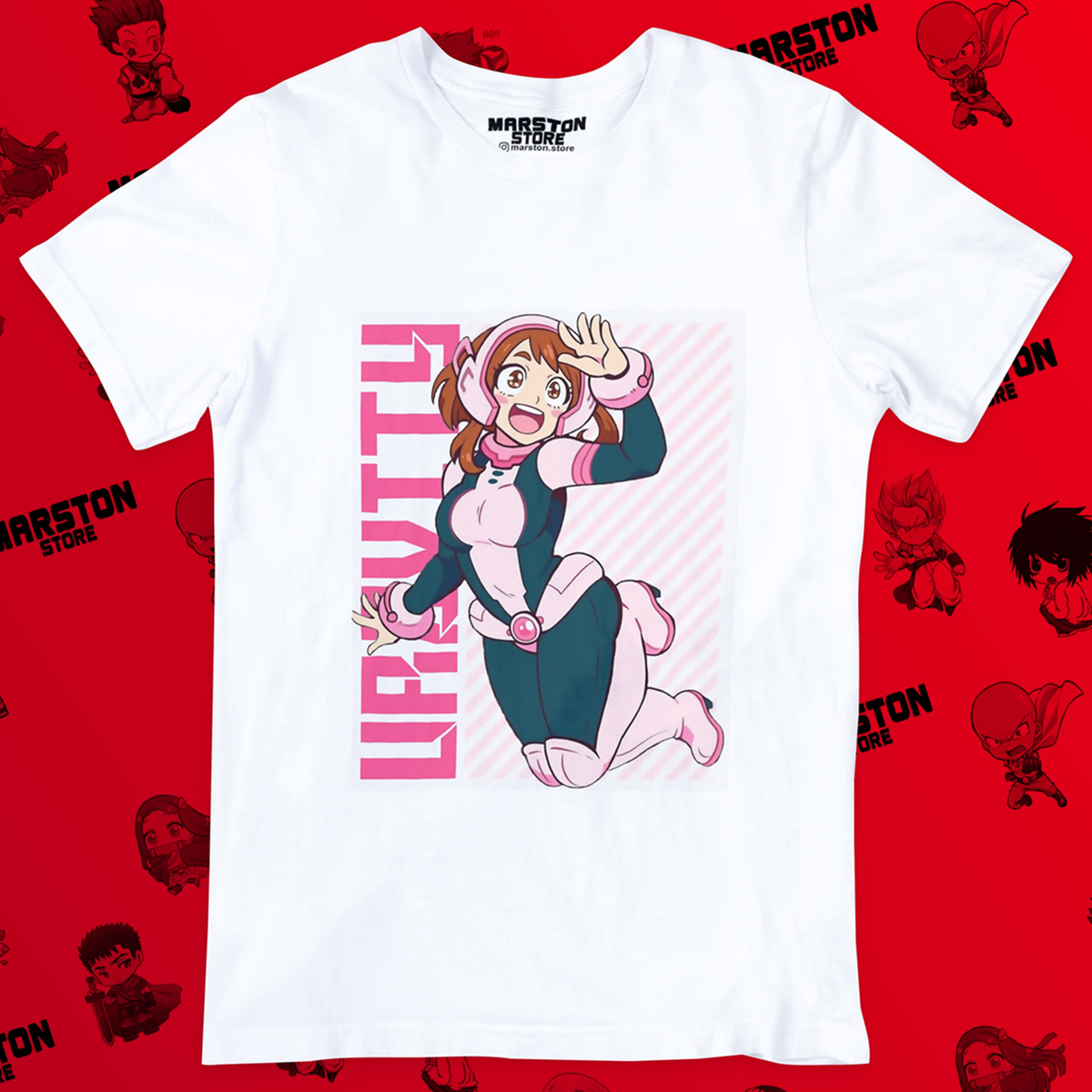 Polera blanca de Boku no Hero Academia (My Hero Academia) con diseño anime