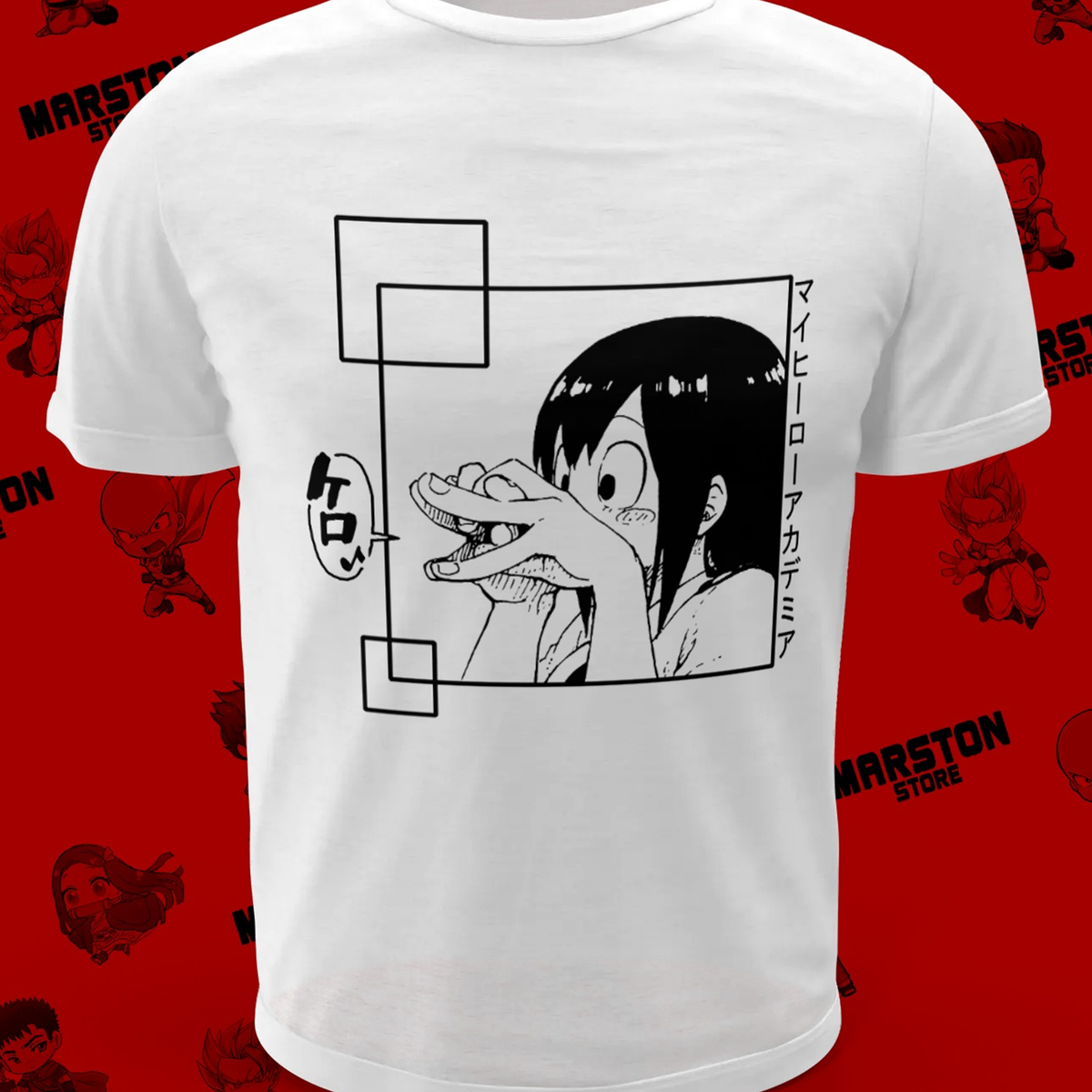 Polera blanca de Boku no Hero Academia (My Hero Academia) con diseño anime