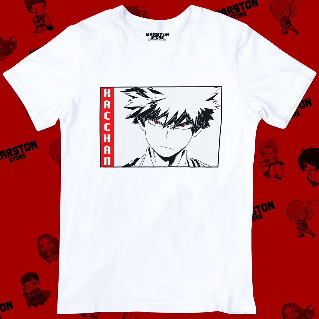 Polera blanca de Boku no Hero Academia (My Hero Academia) con diseño anime