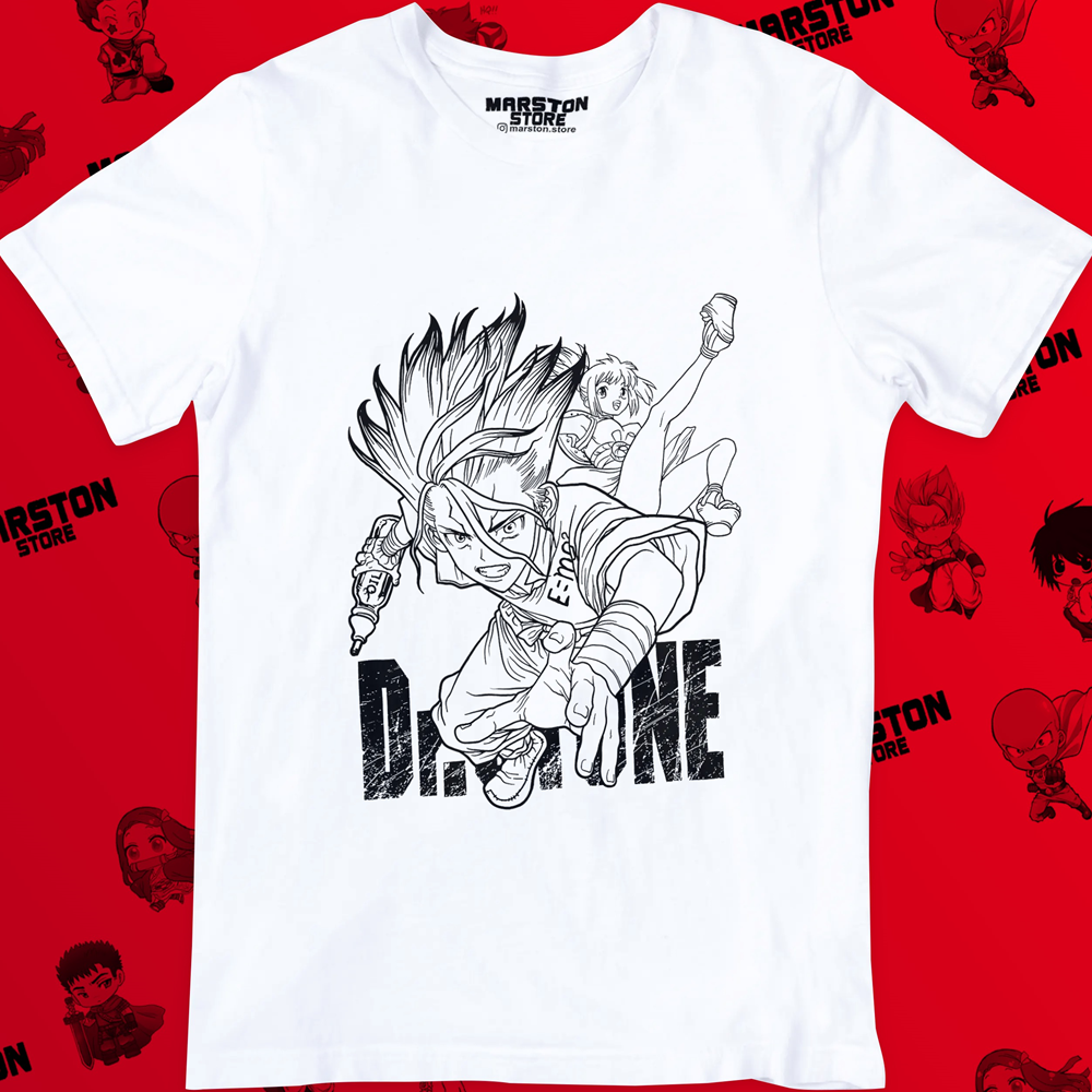 Polera blanca de Dr. Stone