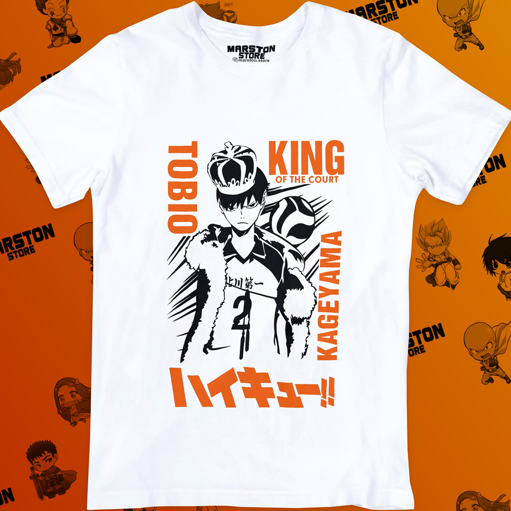 Polera blanca de Haikyuu!! con Tobio Kageyama