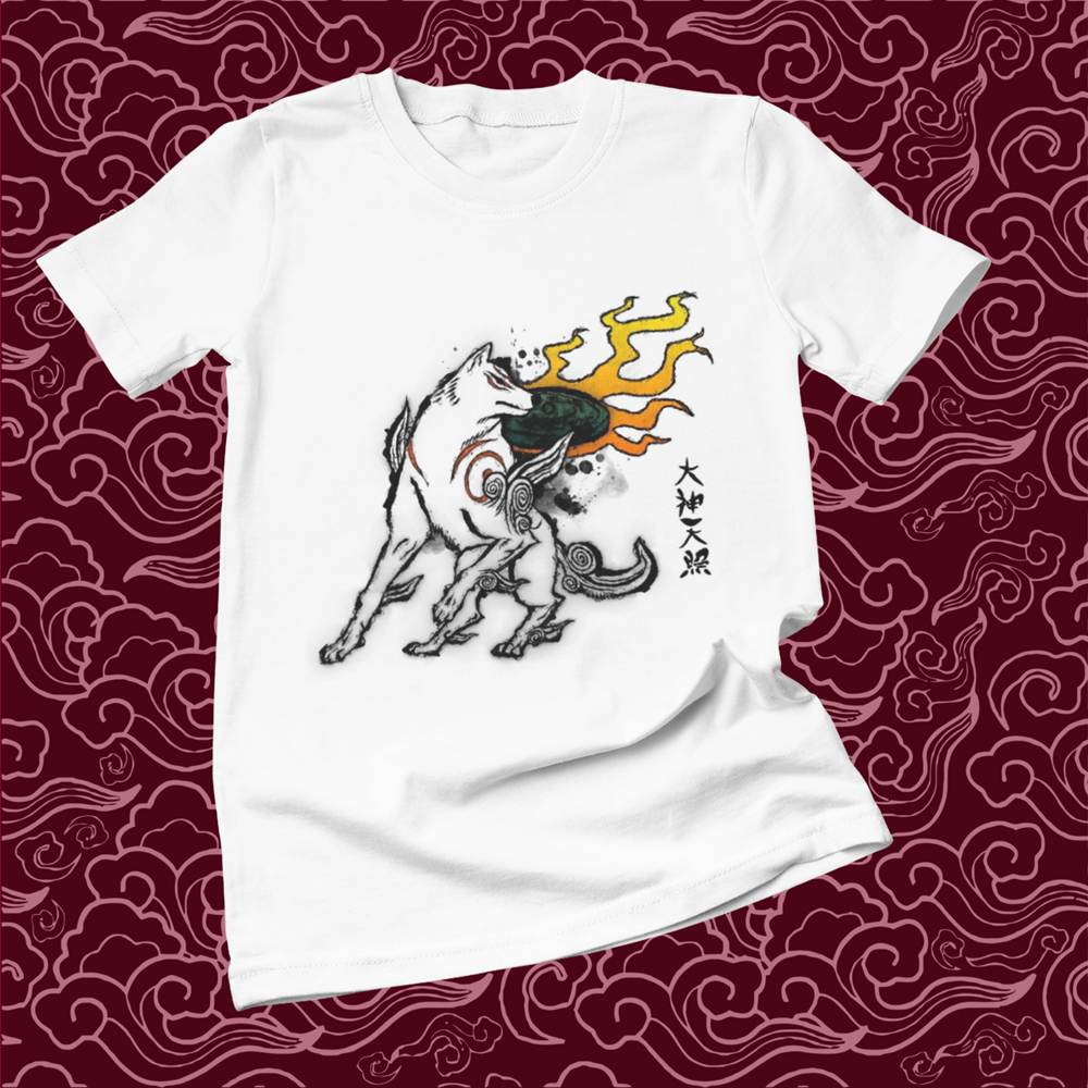 Polera blanca de Okami