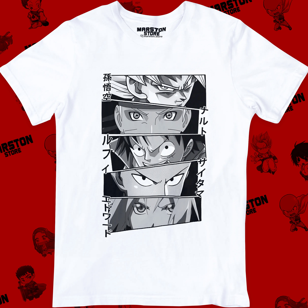 Polera blanca de One Punch Man