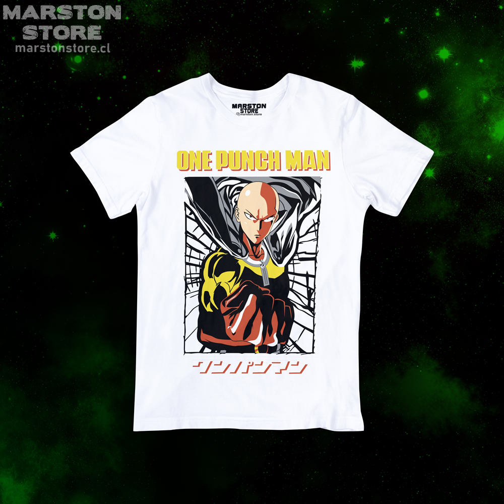 Polera blanca de One Punch Man