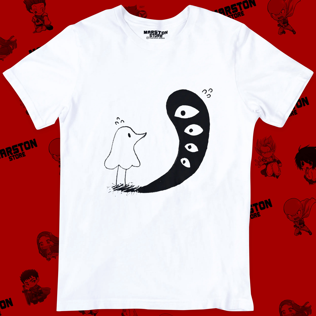 Polera blanca de Oyasumi Punpun