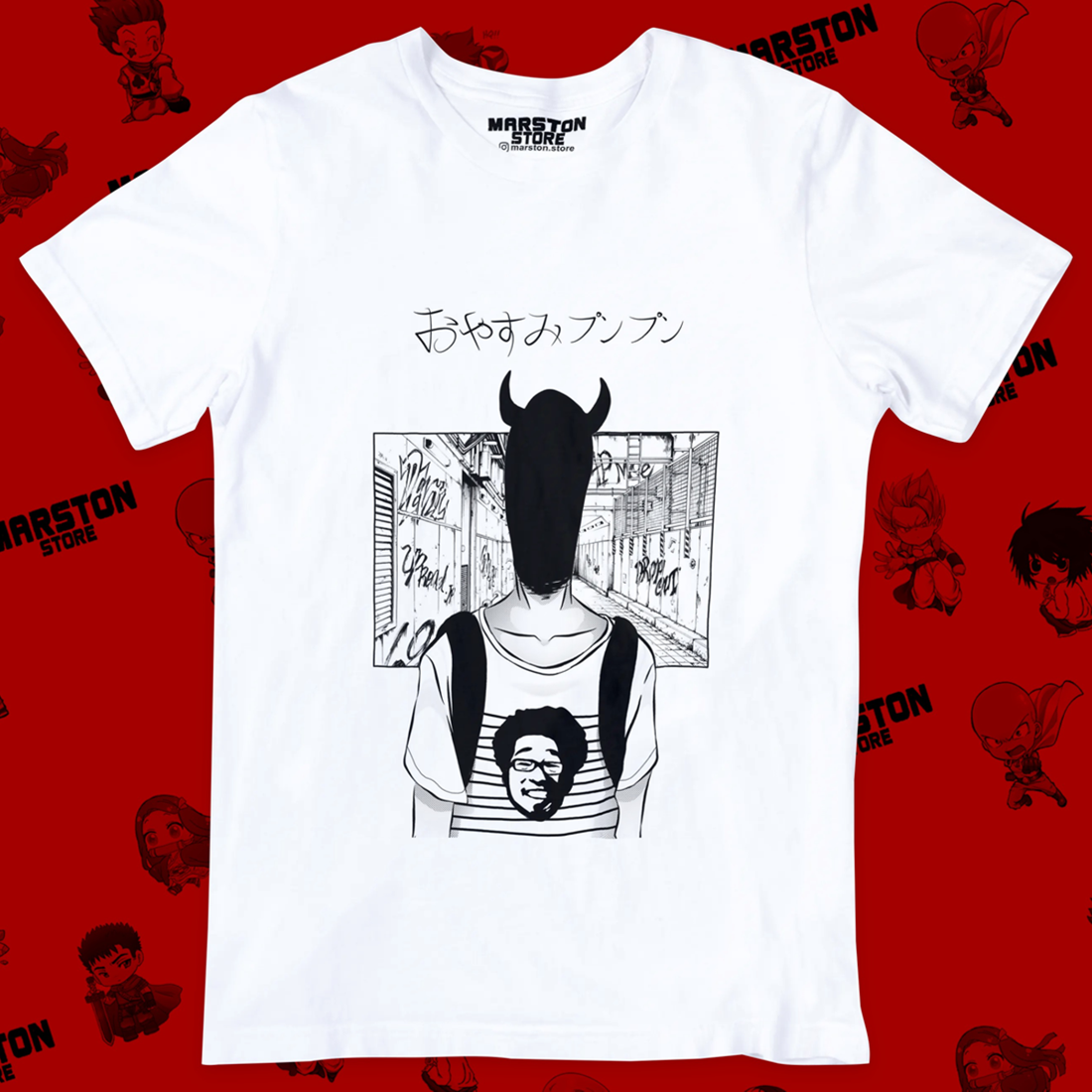 Polera blanca de Oyasumi Punpun