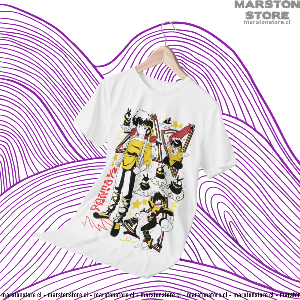 Polera blanca de Ranma ½ con Ryoga Hibiki