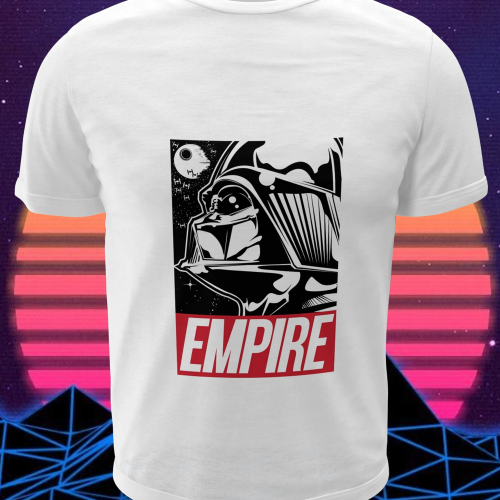 Polera blanca de Star Wars con Darth Vader