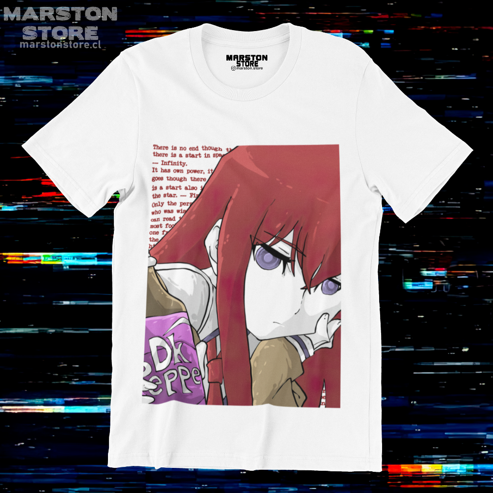 Polera blanca de Steins;Gate con Kurisu Makise