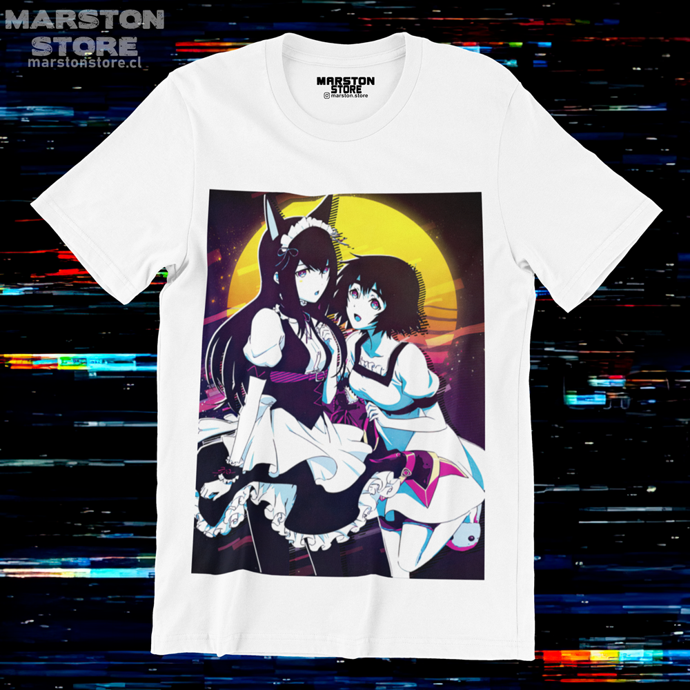 Polera blanca de Steins;Gate con Kurisu Makise y Mayuri Shiina