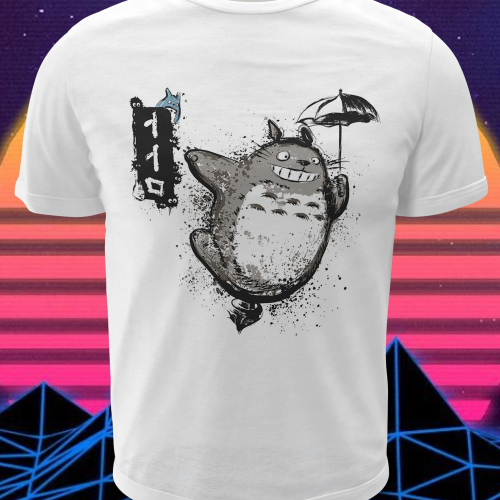 Polera blanca de Studio Ghibli: Mi vecino Totoro (My Neighbor Totoro) con Totoro