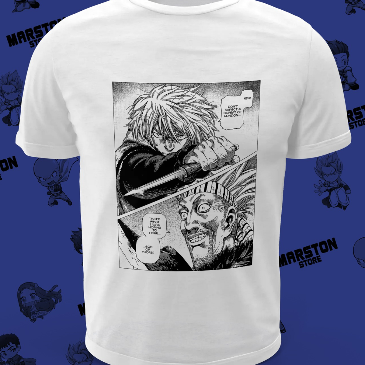 Polera blanca de Vinland Saga