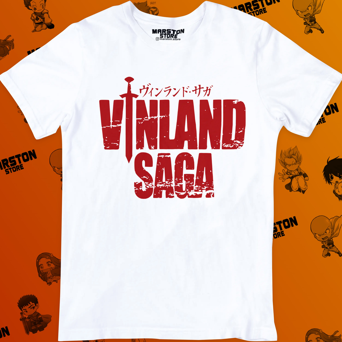 Polera blanca de Vinland Saga