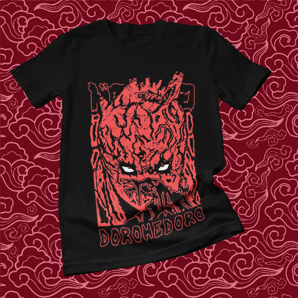 Polera negra Dorohedoro con diseño inspirado en el anime