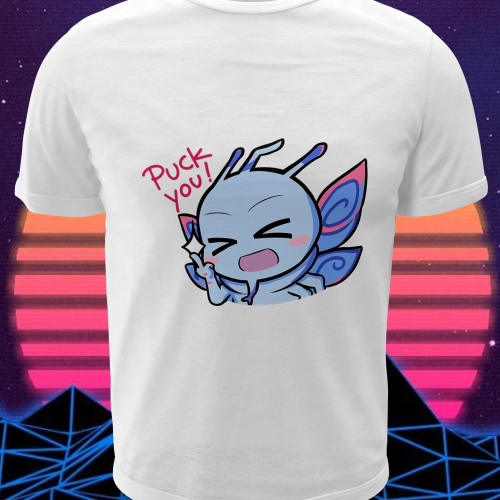 Polera blanca Dota 2 con diseño Puck You