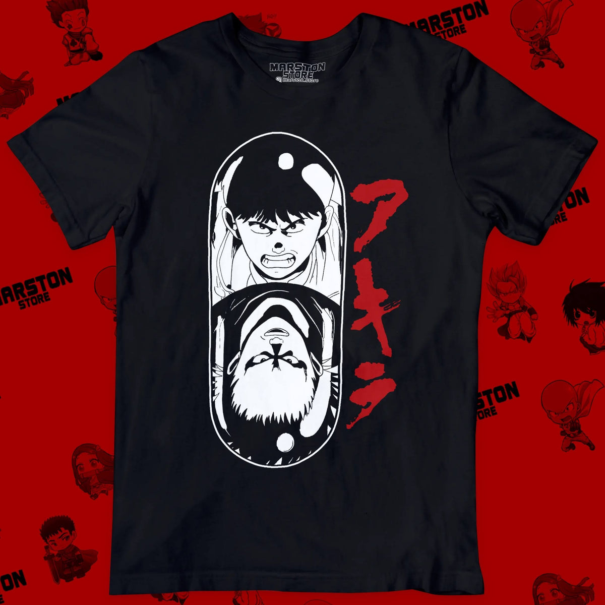 Polera negra de Akira con Shotaro Kaneda y Tetsuo Shima