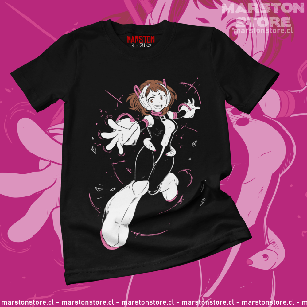 Polera negra de Boku no Hero Academia (My Hero Academia) con Ochaco Uraraka