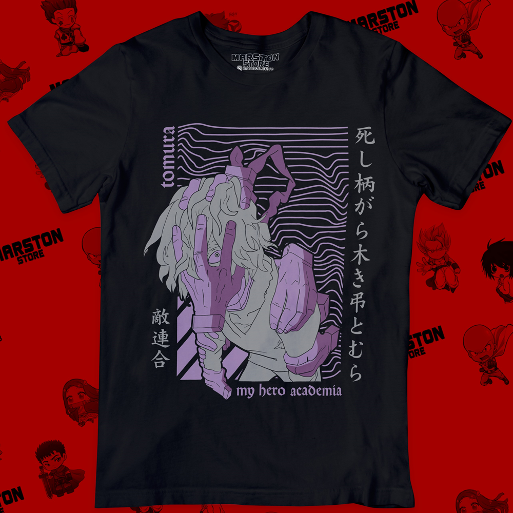 Polera negra de Boku no Hero Academia (My Hero Academia) con Tomura Shigaraki