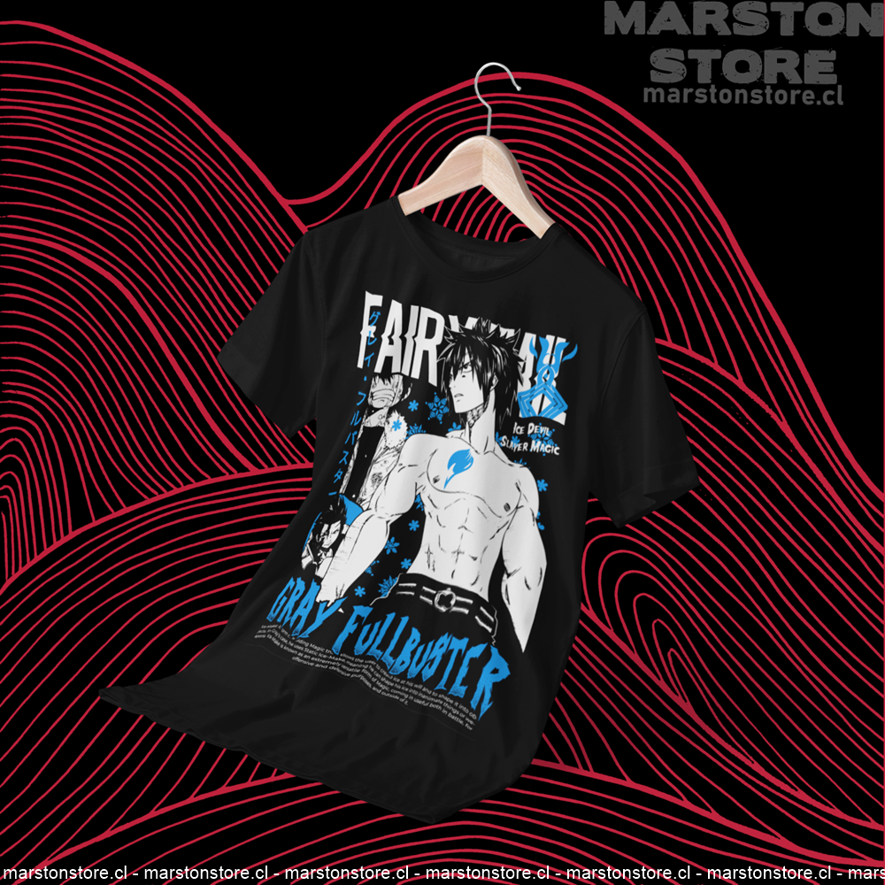 Polera negra de Fairy Tail