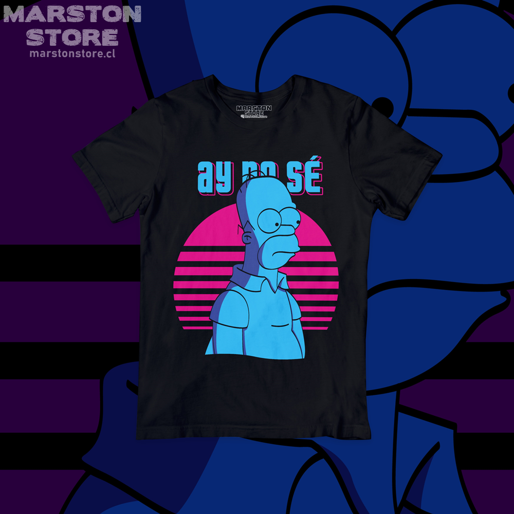 Polera negra de Los Simpson