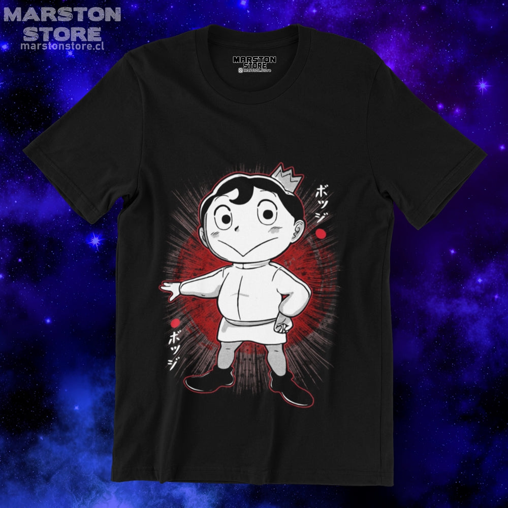 Polera negra de Ousama Ranking (Ranking of Kings) con Bojji