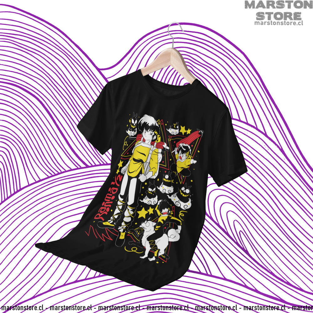 Polera negra de Ranma ½ con Ryoga Hibiki