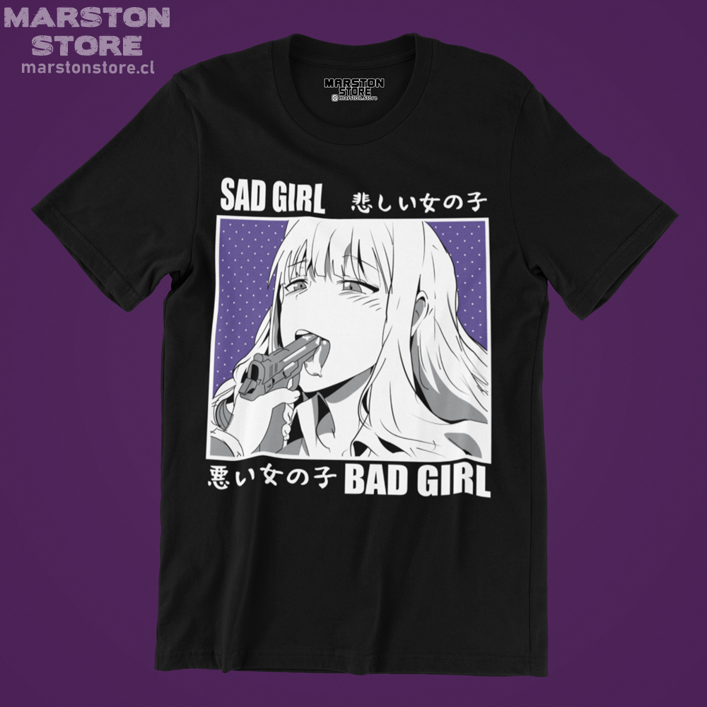 Polera negra Sad Girl Bad Girl