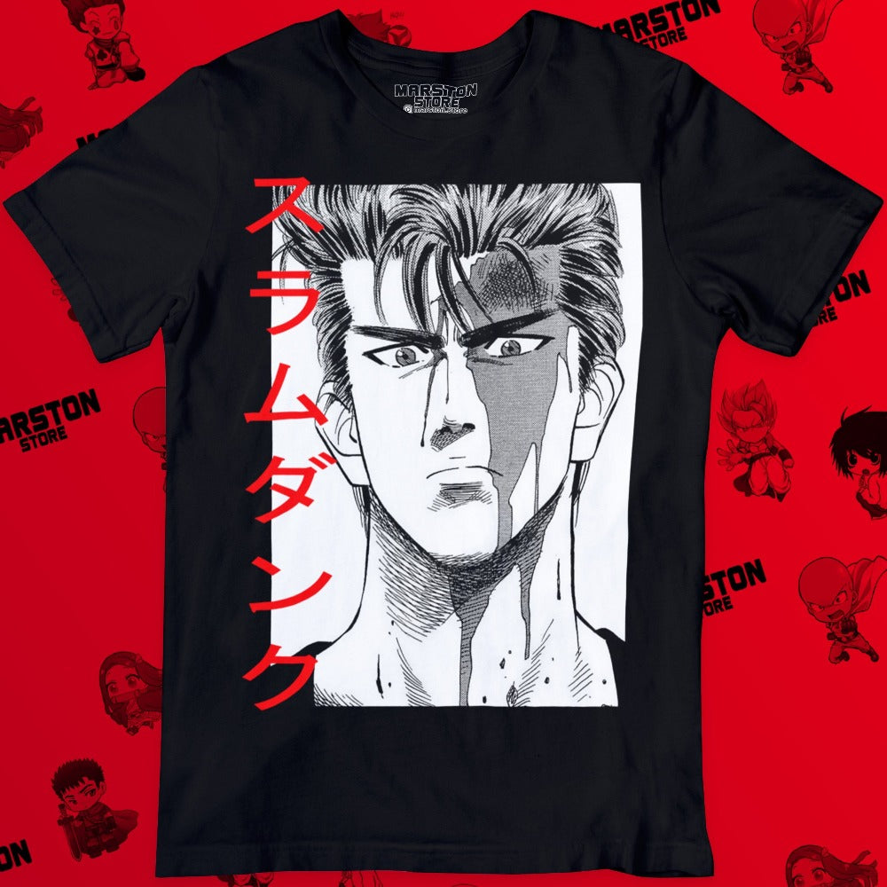 Polera negra de Slam Dunk con Hanamichi Sakuragi