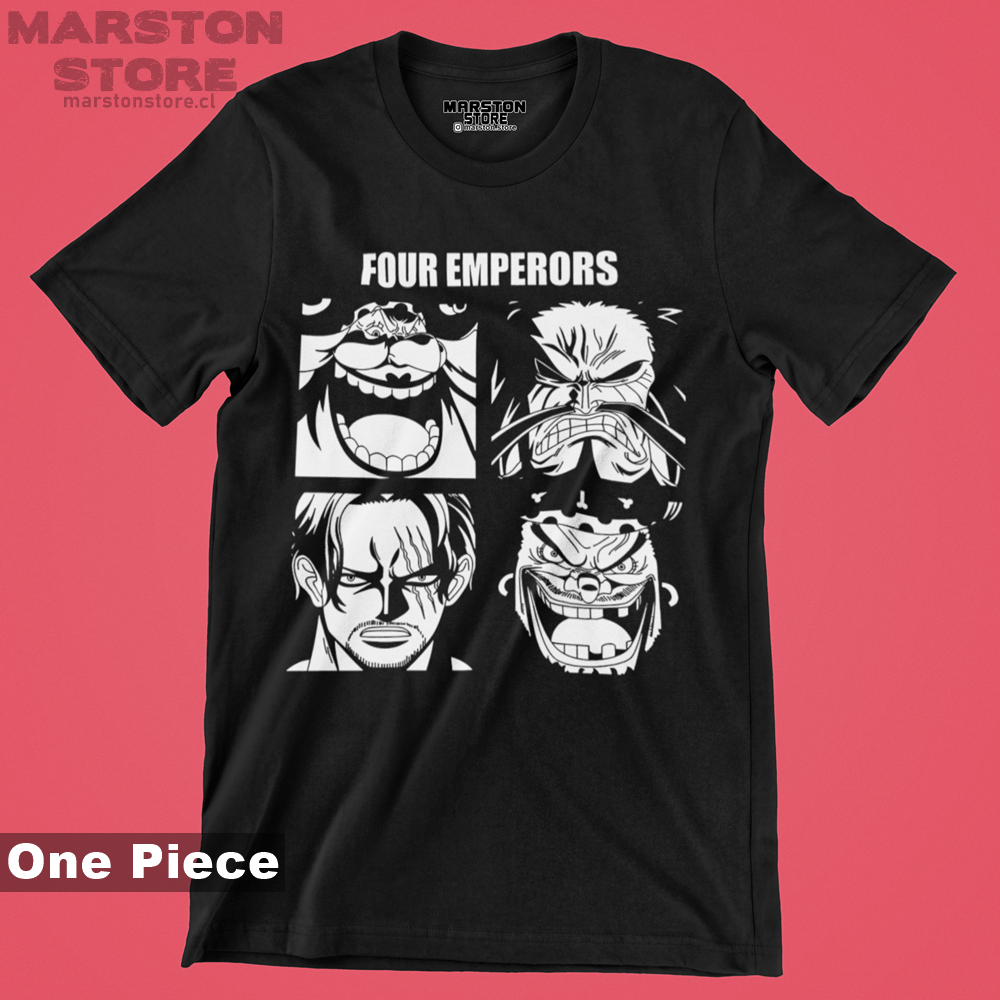 Polera negra One Piece con diseño inspirado en el anime