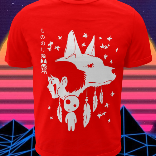 Polera roja de Studio Ghibli: Princesa Mononoke (Princess Mononoke)