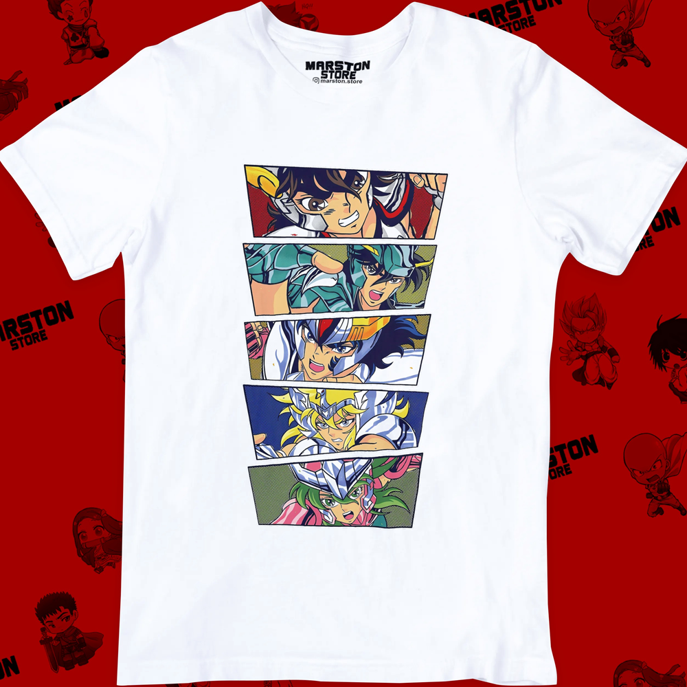 Polera blanca de Saint Seiya / Los Caballeros del Zodiaco