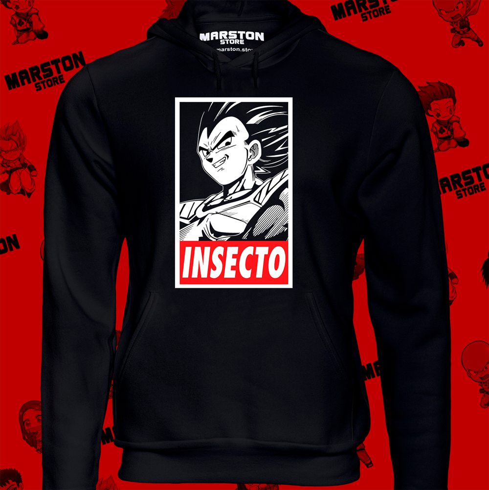 Polerón Dragon Ball con Vegeta y frase Insecto