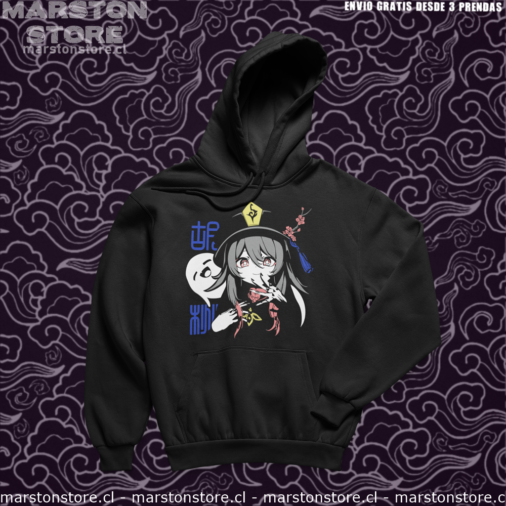 Polerón Genshin Impact con diseño de Hu Tao