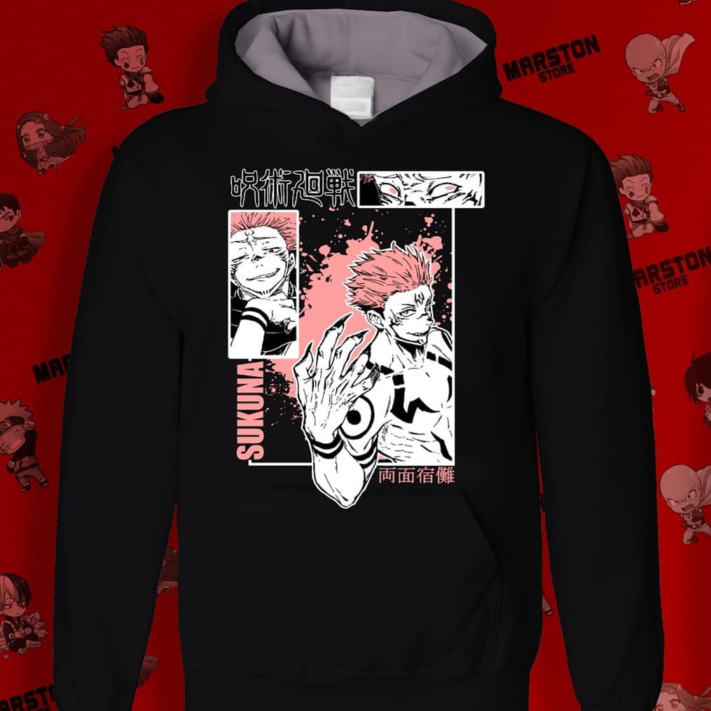 Polerón Jujutsu Kaisen con diseño de Ryomen Sukuna