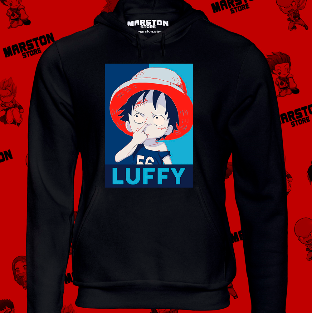 Polerón One Piece con diseño de Monkey D. Luffy