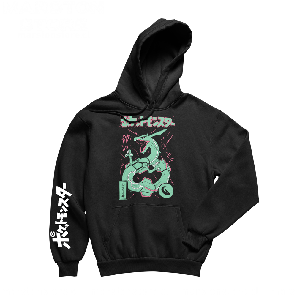 Polerón de Pokémon con diseño de Rayquaza
