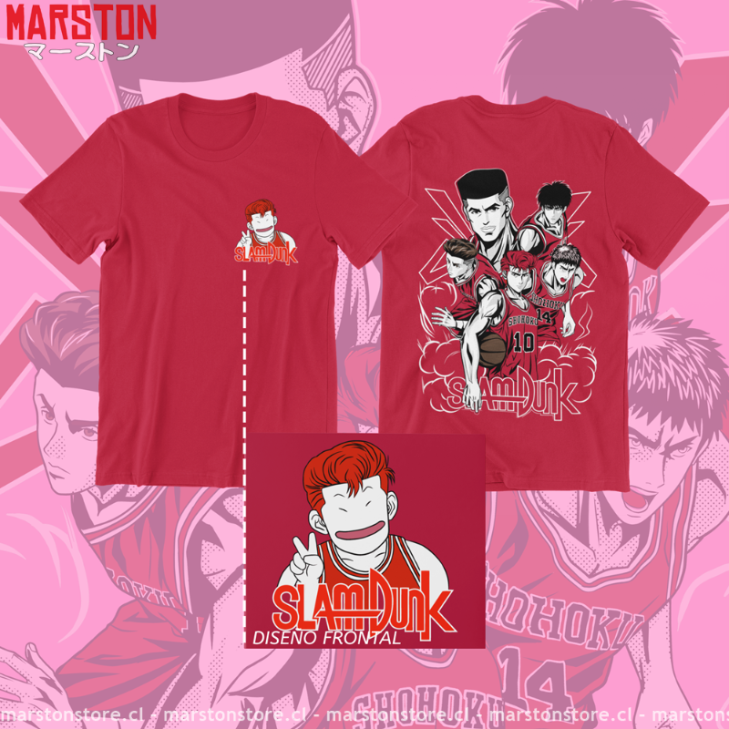 Polera Slam Dunk - Hanamichi Sakuragi - Takenori Akagi - Hisashi Mitsui - Kaede Rukawa -Ryota