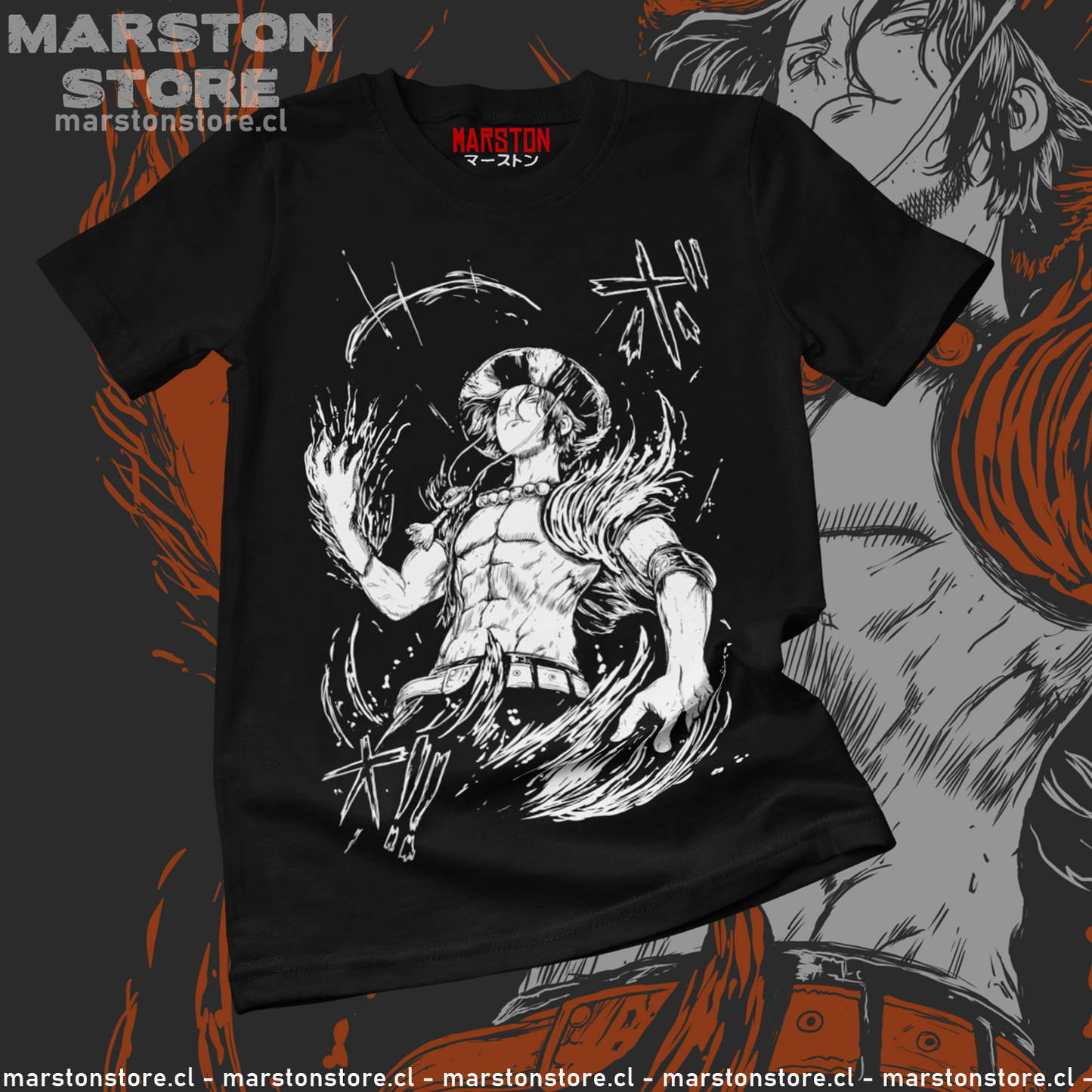 Polera One Piece - Ace (Boichi)